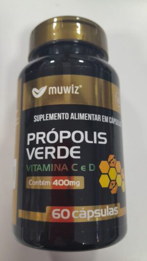 PRÓPOLIS VERDE VITAMINA C E D 400 MG 60 CPS