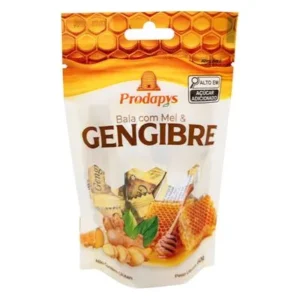 BALA COM MEL E GENGIBRE 60 G
