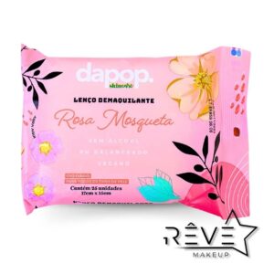 LENÇO DEMAQUILANTE COM ROSA MOSQUETA 25 UN 17CMX15CM