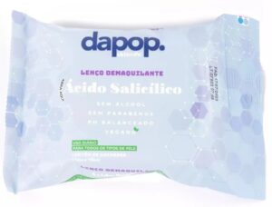 LENÇO DEMAQUILANTE ÁCIDO SALICÍLICO 25 UN 17CMX15CM