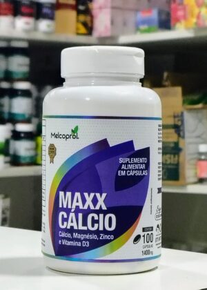 MAXX CÁLCIO CALCIO MAGNÉSIO ZINCO E VITAMINA D3 1000MG 100 CPS MELCOPROL