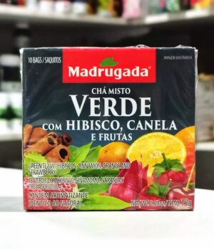 CHÁ MADRUGADA VERDE COM HIBISCO, CANELA E FRUTAS 15 G