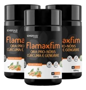 FLAMAXFIM ORA PRO-NOBIS CÚRCUMA E GENGIBRE 500 MG 60 CPS EMBRAS FLORA