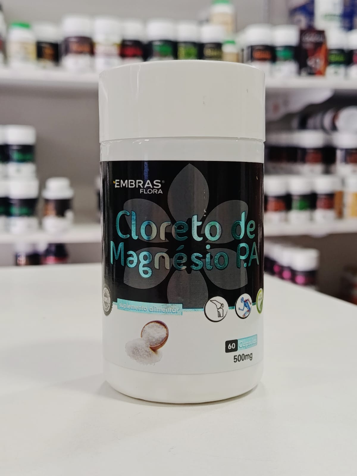 CLORETO DE MAGNÉSIO P.A. 500MG 60CPS EMBRAS FLORA