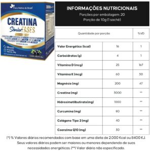 CREATINA SENIOR FASES 20 SACHES 200 G TANGERINA - Imagem 2