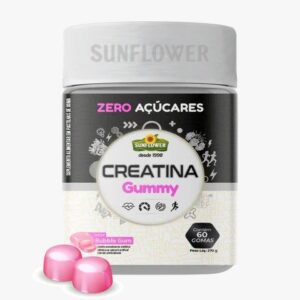 CREATINA 60 GOMAS 270G SABOR BUBBLE GUN SUNFLOWER
