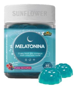 MELATONINA GUMMY FRUTAS VERMELHAS 60 GOMAS 180G SUNFLOWER
