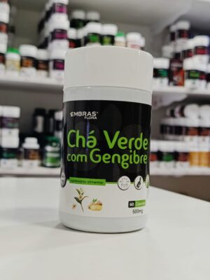 CHÁ VERDE COM GENGIBRE 500MG 60CPS EMBRAS FLORA