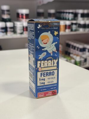FERRIX (FERRO 3MG/PORCAO) 30ML SABOR MORANGO FLORA NATIVA DO BRASIL