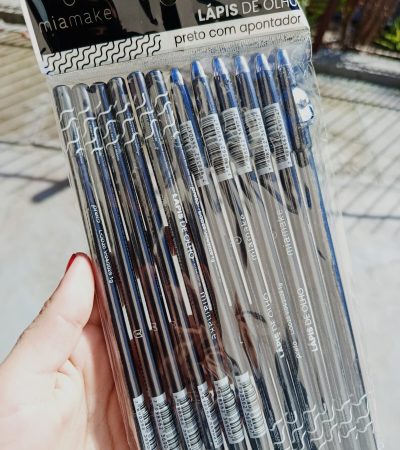 LÁPIS DE OLHO PRETO COM APONTADOR